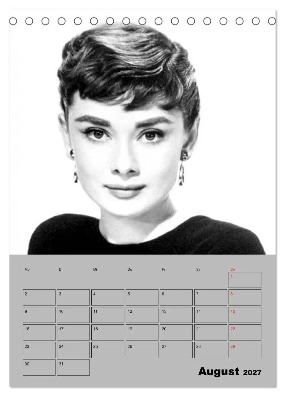 Bild: 9783569951778 | Hollywood-Diva. Audrey Hepburn (Tischkalender 2027 DIN A5 hoch),...