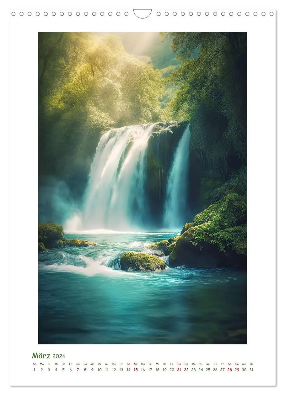 Bild: 9783516301878 | Malerische Wasserfälle (Wandkalender 2026 DIN A3 hoch), CALVENDO...