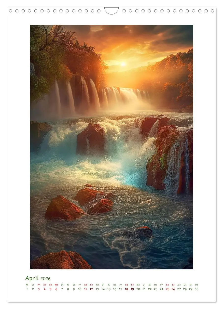 Bild: 9783516301878 | Malerische Wasserfälle (Wandkalender 2026 DIN A3 hoch), CALVENDO...