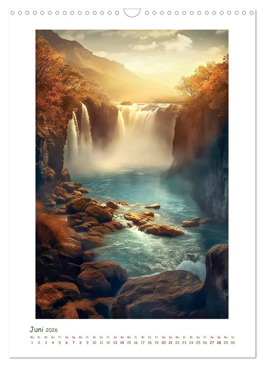 Bild: 9783516301878 | Malerische Wasserfälle (Wandkalender 2026 DIN A3 hoch), CALVENDO...