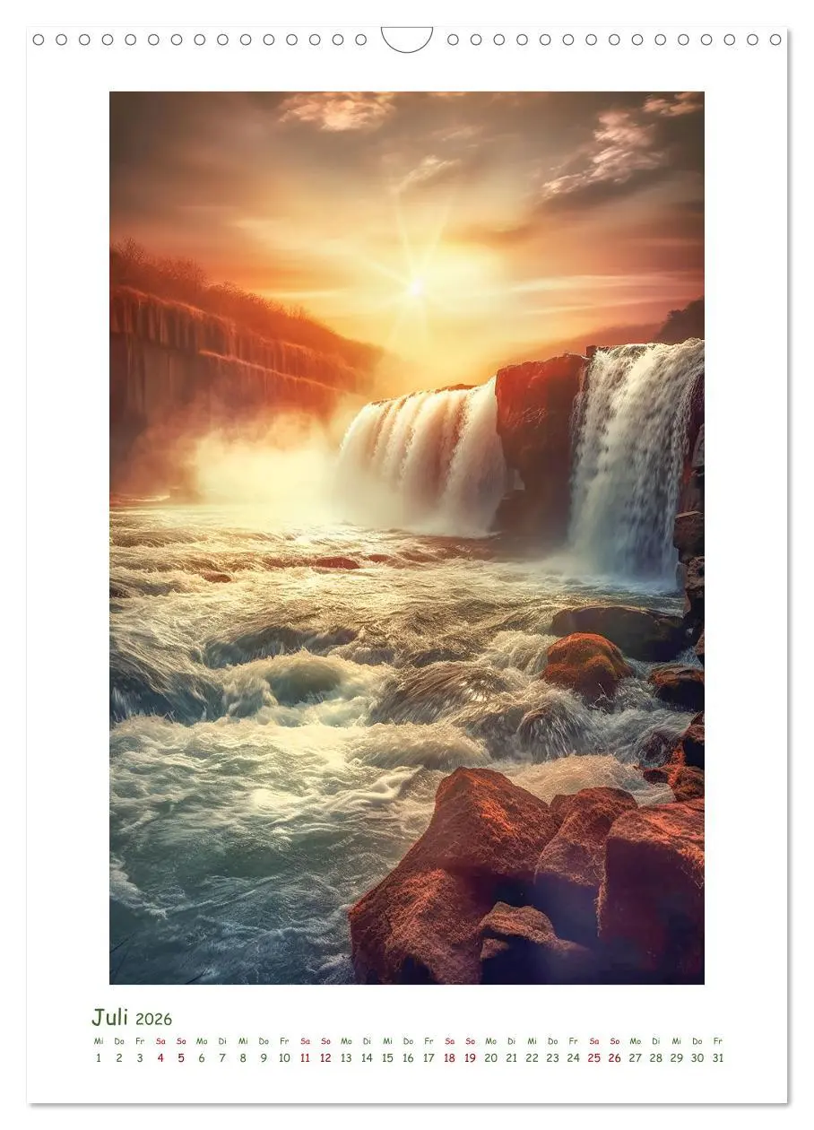 Bild: 9783516301878 | Malerische Wasserfälle (Wandkalender 2026 DIN A3 hoch), CALVENDO...