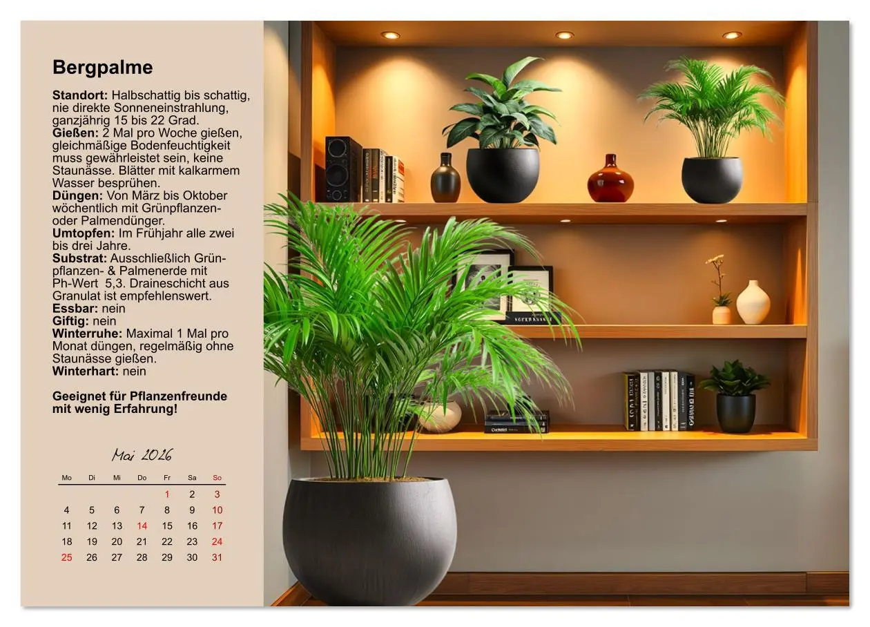 Bild: 9783516611878 | Bestes Raumklima durch Zimmerpflanzen (Wandkalender 2026 DIN A3...
