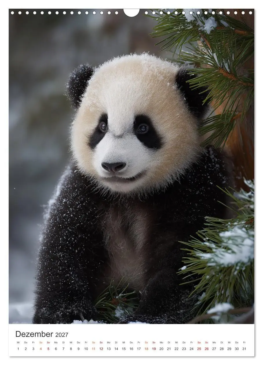Bild: 9783516781878 | Panda Momente (Wandkalender 2027 DIN A3 hoch), CALVENDO Monatskalender