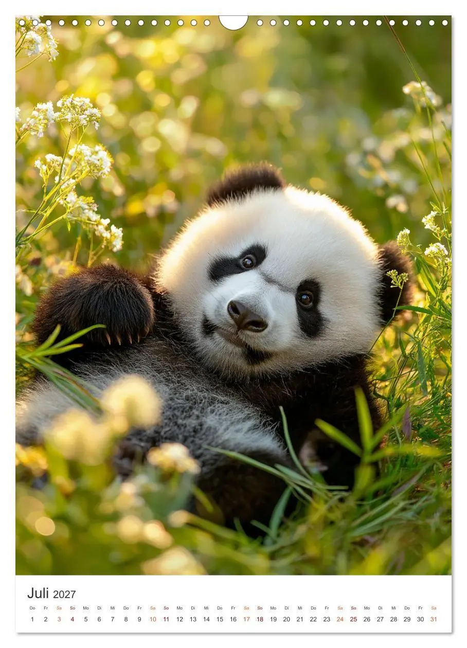 Bild: 9783516781878 | Panda Momente (Wandkalender 2027 DIN A3 hoch), CALVENDO Monatskalender