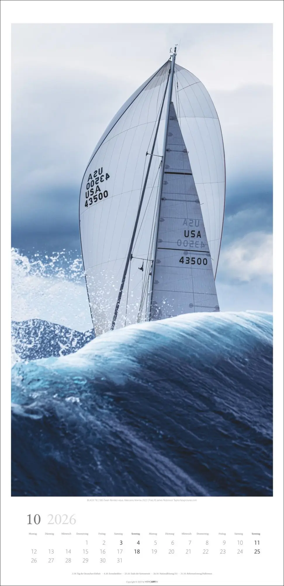 Bild: 9783839901878 | Under Sail Kalender 2026 | Kalender | Spiralbindung | 14 S. | Deutsch