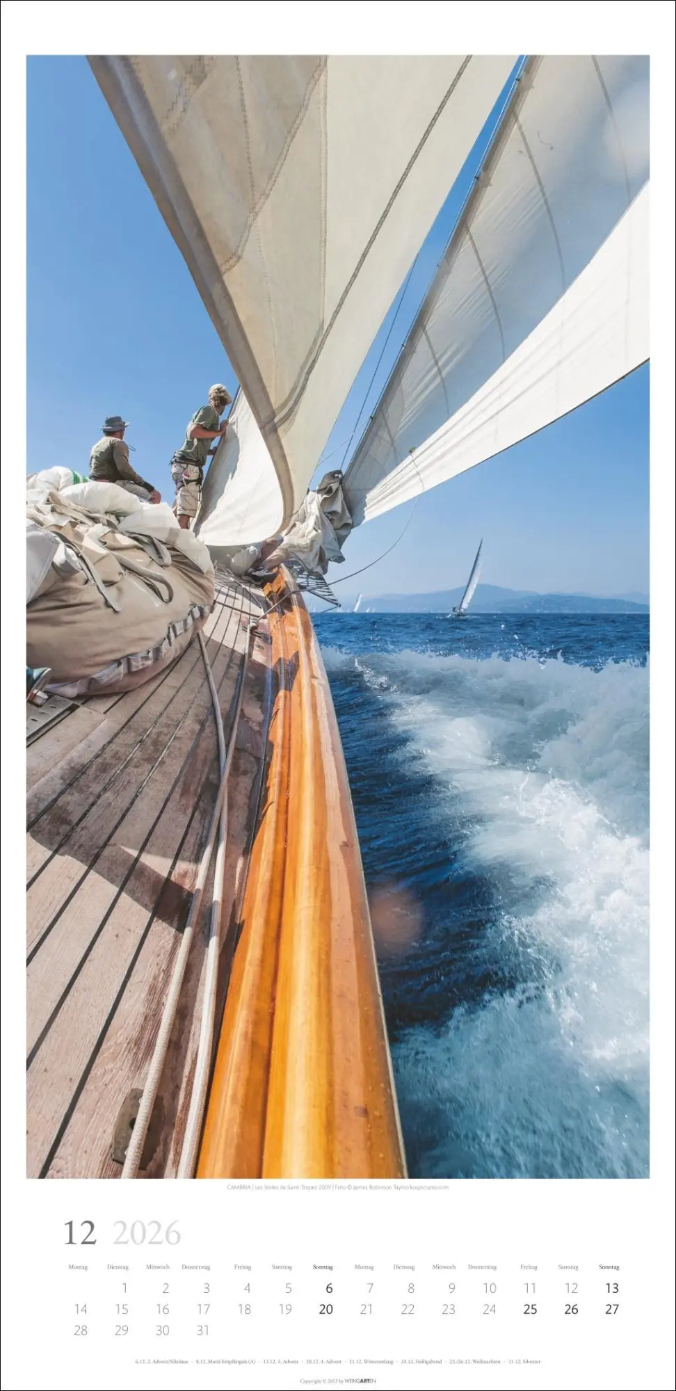 Bild: 9783839901878 | Under Sail Kalender 2026 | Kalender | Spiralbindung | 14 S. | Deutsch