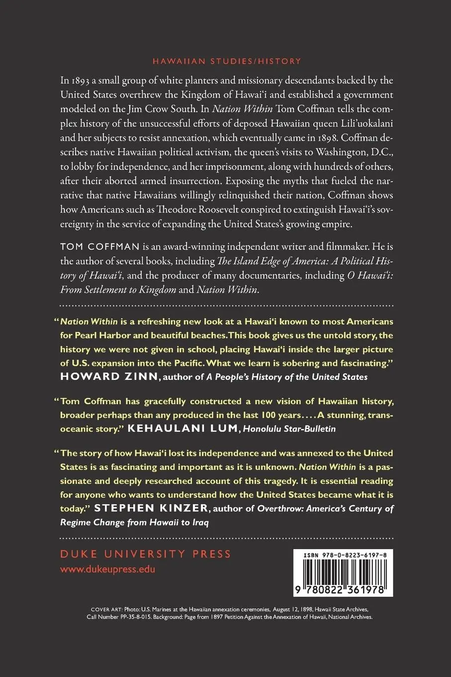 Rückseite: 9780822361978 | Nation Within | The History of the American Occupation of Hawai'i