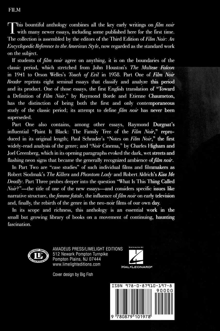 Rückseite: 9780879101978 | Film Noir Reader | Alain Silver (u. a.) | Taschenbuch | Englisch