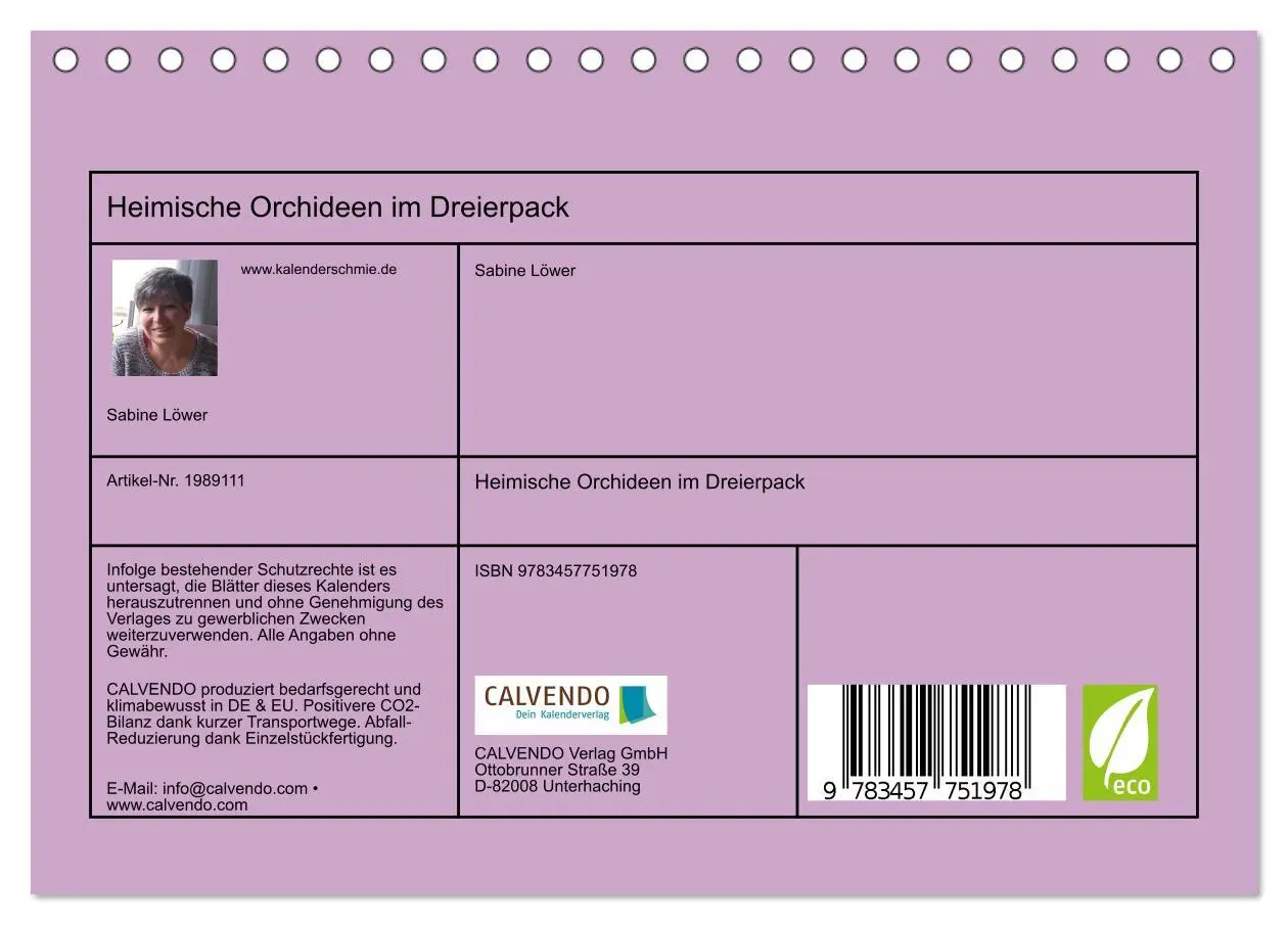 Bild: 9783457751978 | Heimische Orchideen im Dreierpack (Tischkalender 2026 DIN A5 quer),...