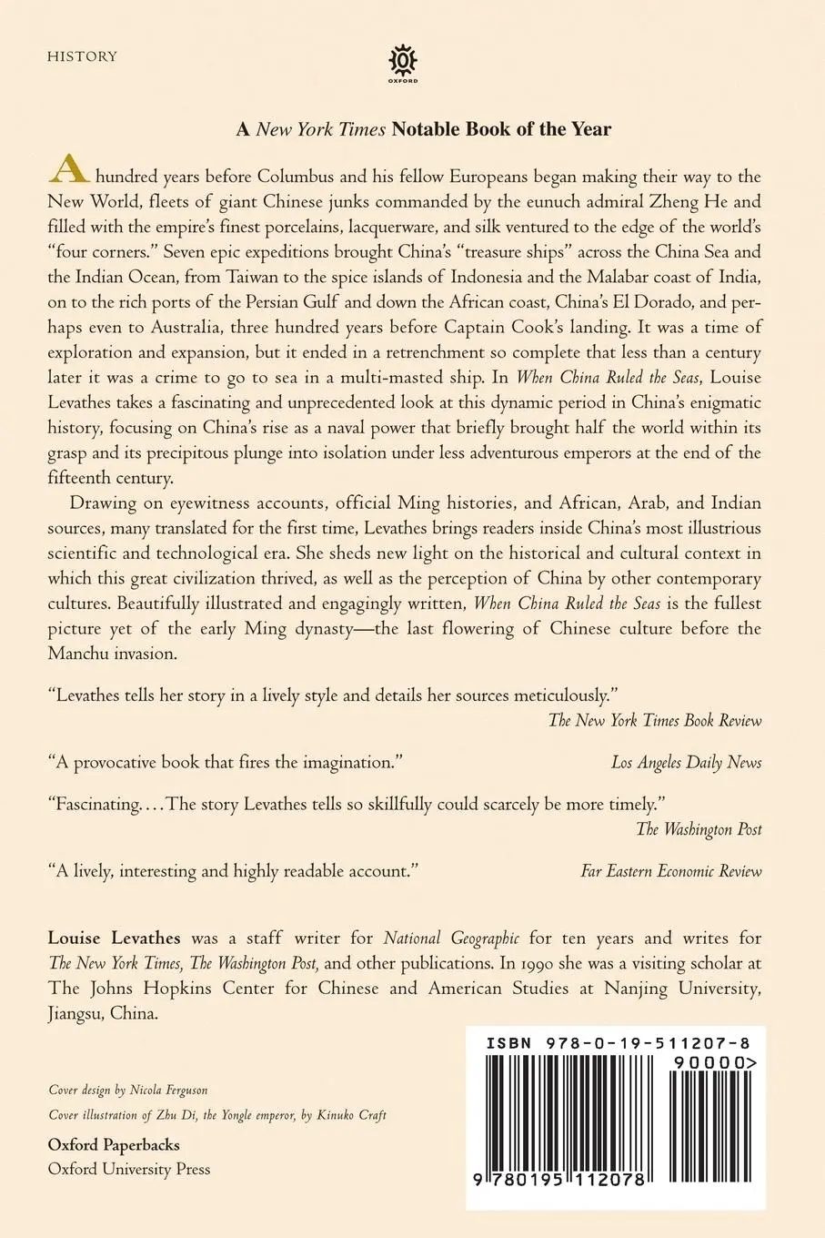 Rückseite: 9780195112078 | When China Ruled the Seas | Louise Levathes | Taschenbuch | Englisch