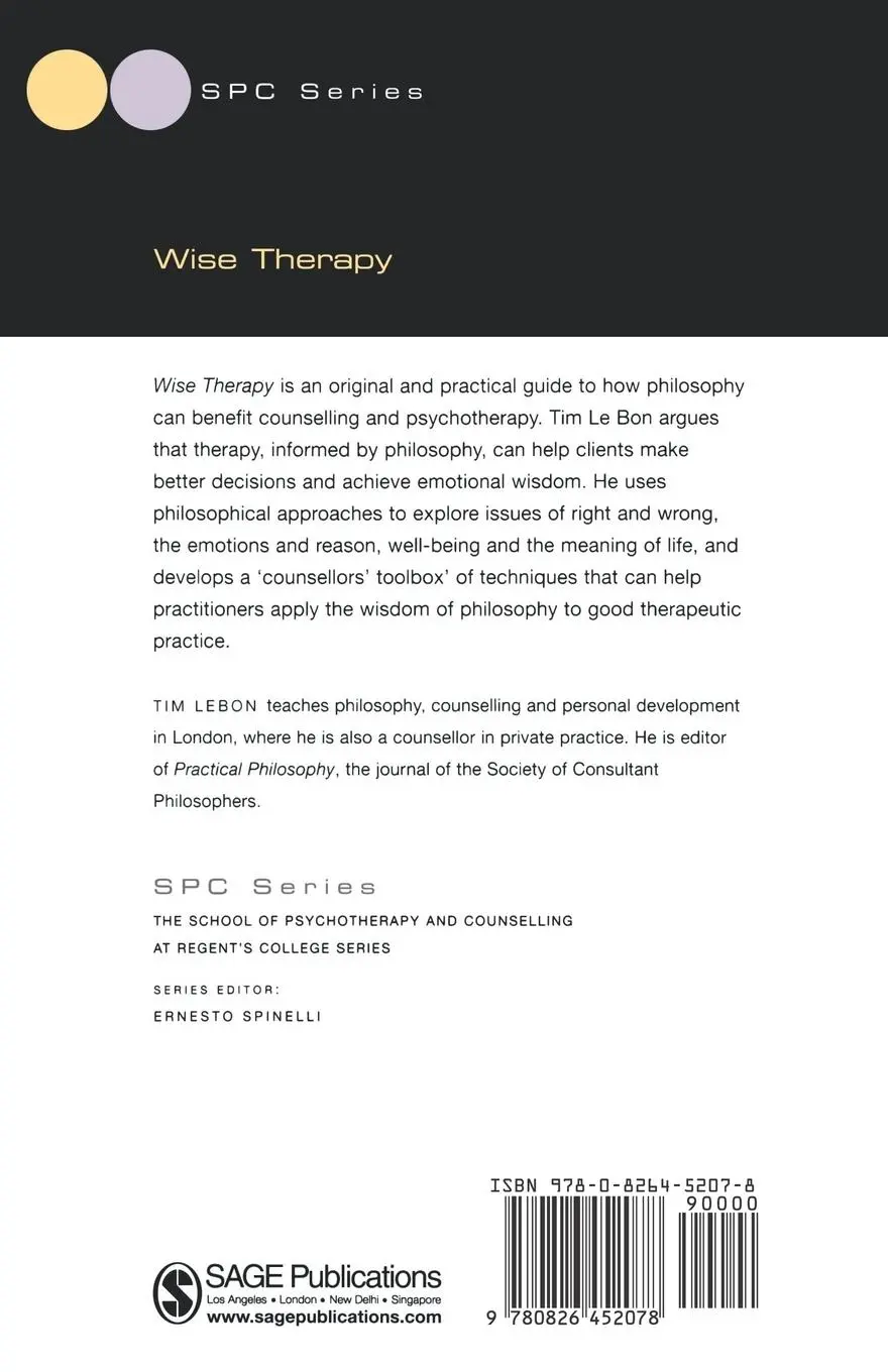 Rückseite: 9780826452078 | Wise Therapy | Tim Lebon | Taschenbuch | Kartoniert / Broschiert