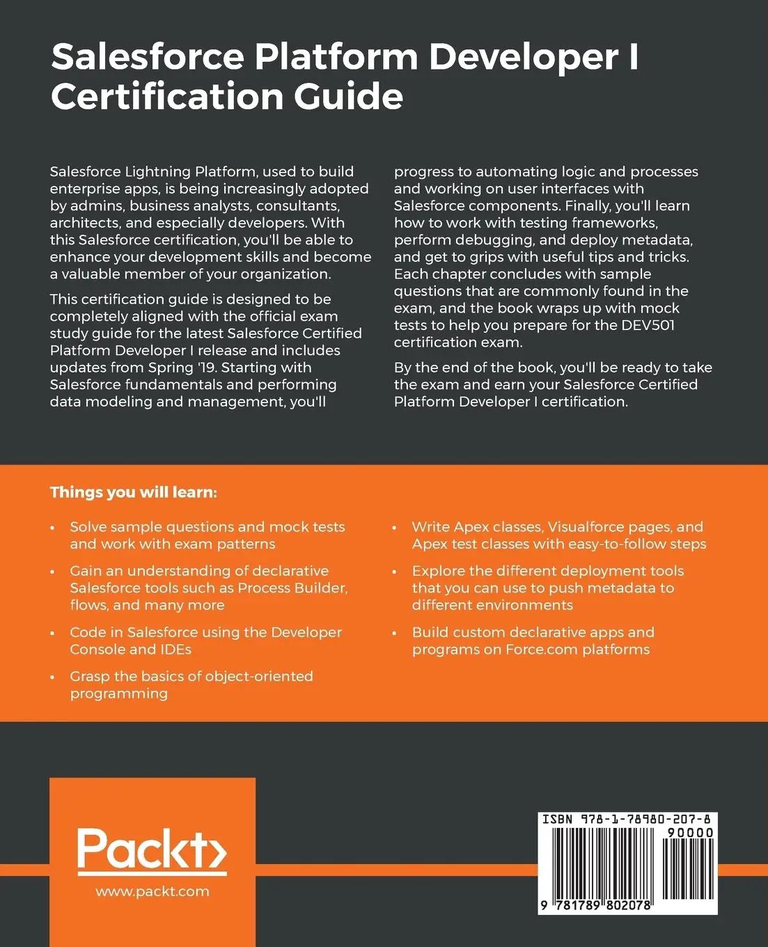 Rückseite: 9781789802078 | Salesforce Platform Developer I Certification Guide | Taschenbuch