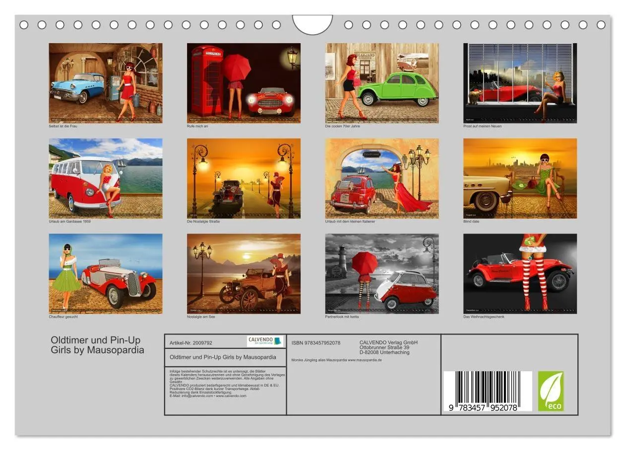 Bild: 9783457952078 | Oldtimer und Pin-Up Girls by Mausopardia (Wandkalender 2026 DIN A4...