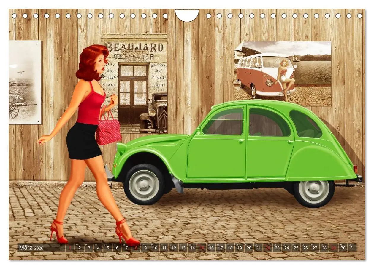 Bild: 9783457952078 | Oldtimer und Pin-Up Girls by Mausopardia (Wandkalender 2026 DIN A4...
