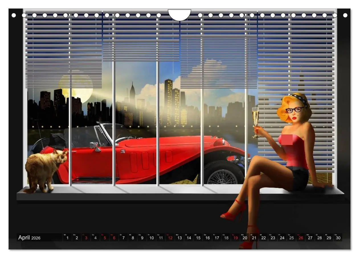 Bild: 9783457952078 | Oldtimer und Pin-Up Girls by Mausopardia (Wandkalender 2026 DIN A4...