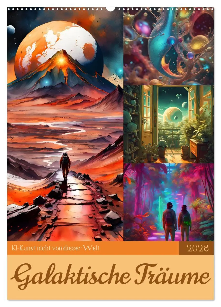 Cover: 9783516282078 | Galaktische Träume (Wandkalender 2026 DIN A2 hoch), CALVENDO...