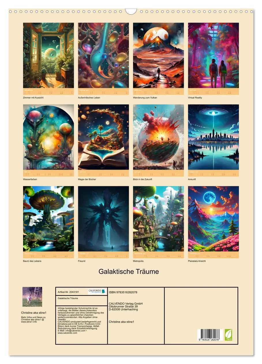 Bild: 9783516282078 | Galaktische Träume (Wandkalender 2026 DIN A2 hoch), CALVENDO...