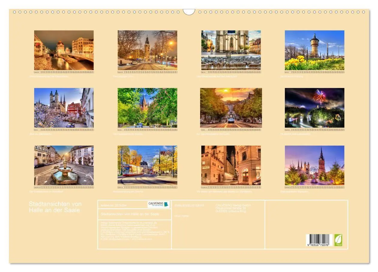 Bild: 9783516732078 | Stadtansichten von Halle an der Saale (Wandkalender 2026 DIN A2...