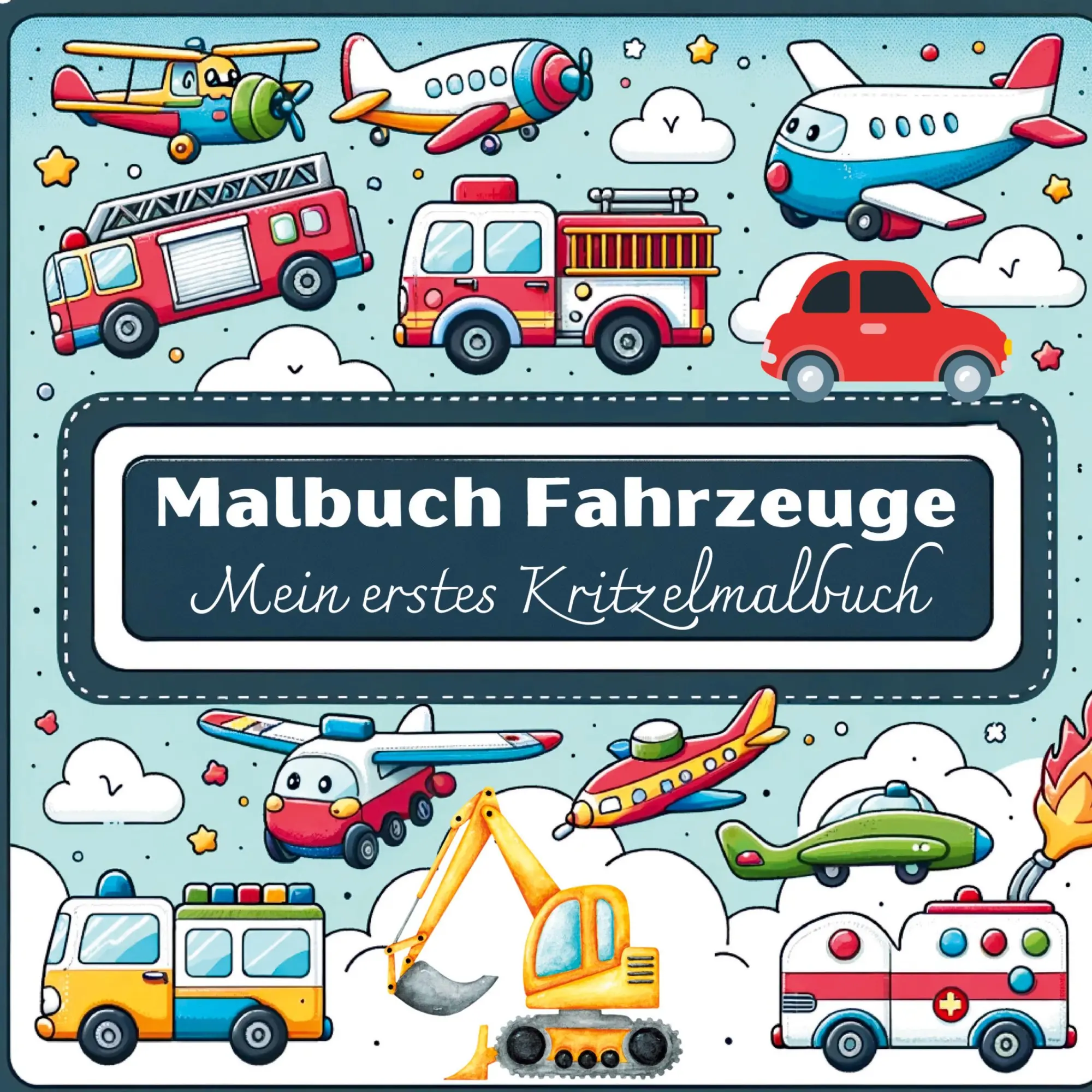 Cover: 9783691042078 | Malbuch Fahrzeuge - Mein erstes Kritzelmalbuch | Inspirations Lounge