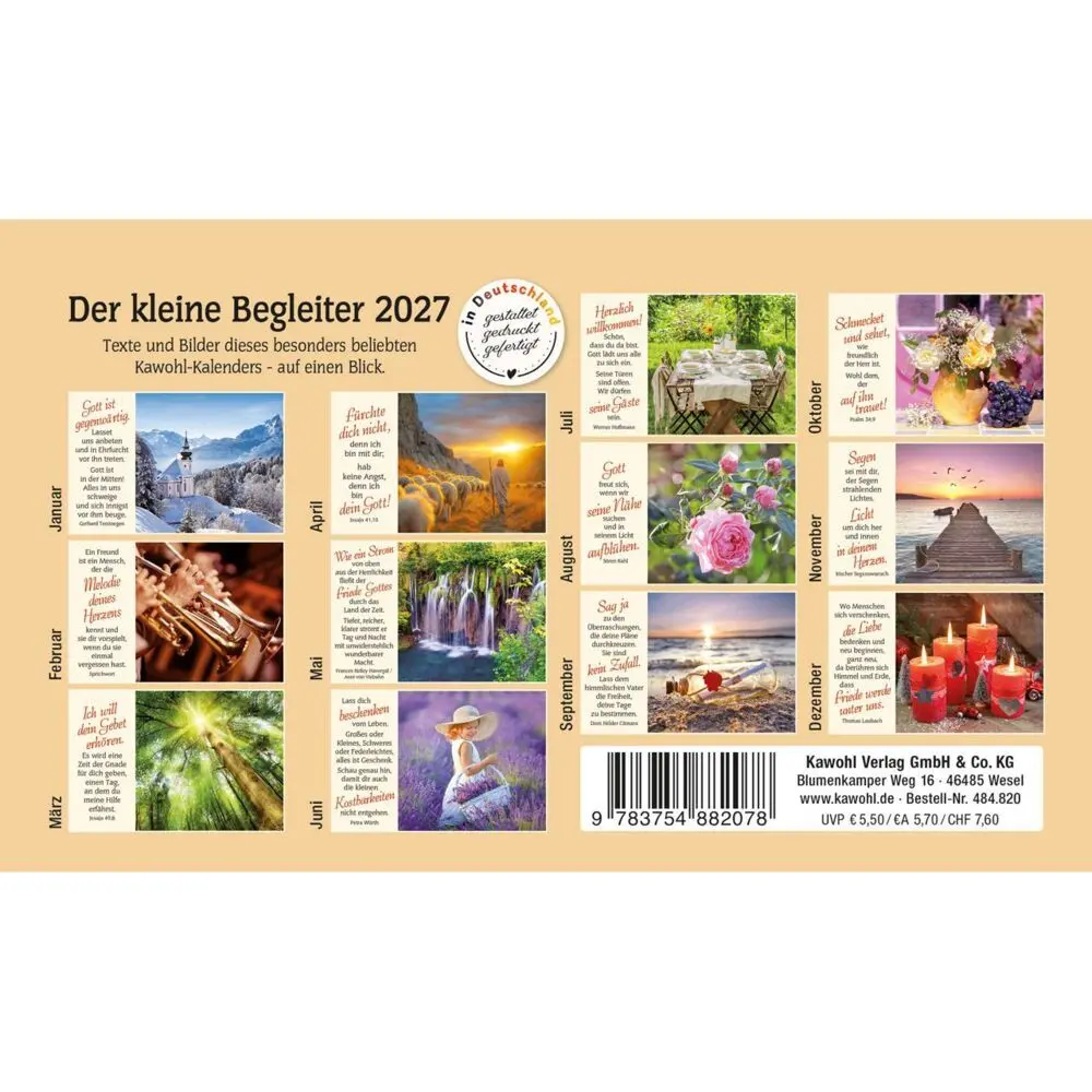 Bild: 9783754882078 | Der kleine Begleiter 2027 | Kalender | Spiralbindung | 14 S. | Deutsch