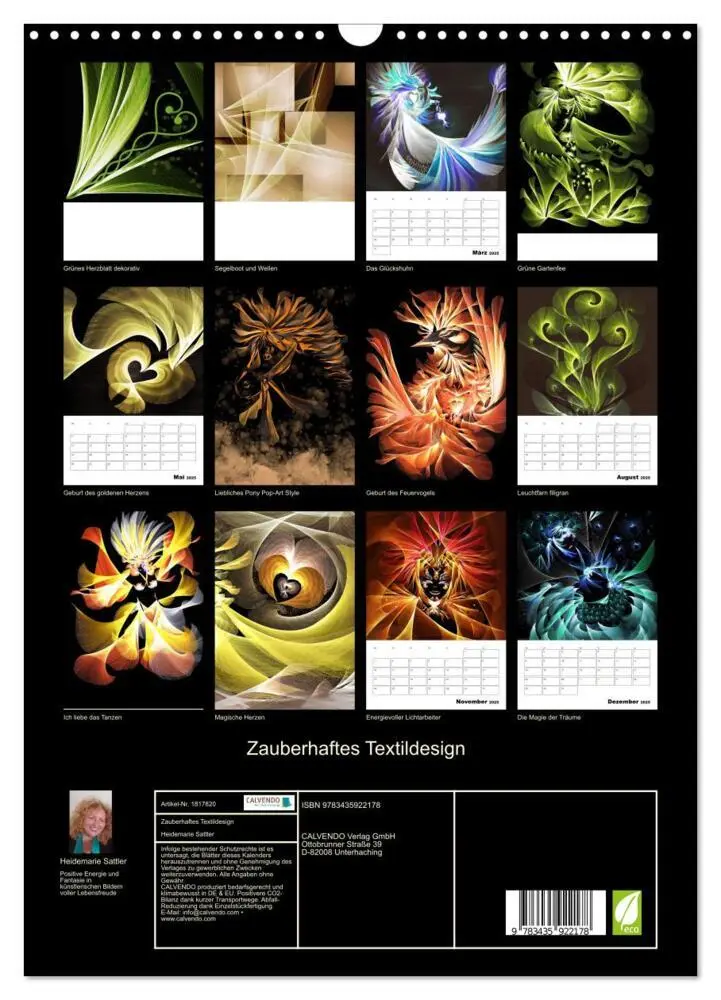 Bild: 9783435922178 | Zauberhaftes Textildesign (Wandkalender 2025 DIN A3 hoch), CALVENDO...