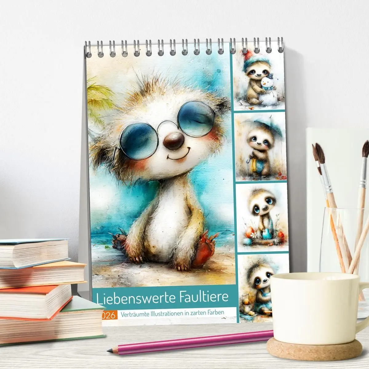 Bild: 9783516722178 | Liebenswerte Faultiere. Verträumte Illustrationen in zarten Farben...