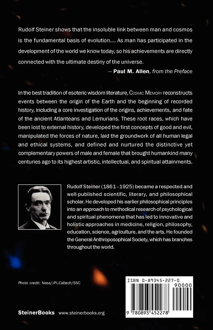 Rückseite: 9780893452278 | Cosmic Memory | Rudolf Steiner | Taschenbuch | Kartoniert / Broschiert