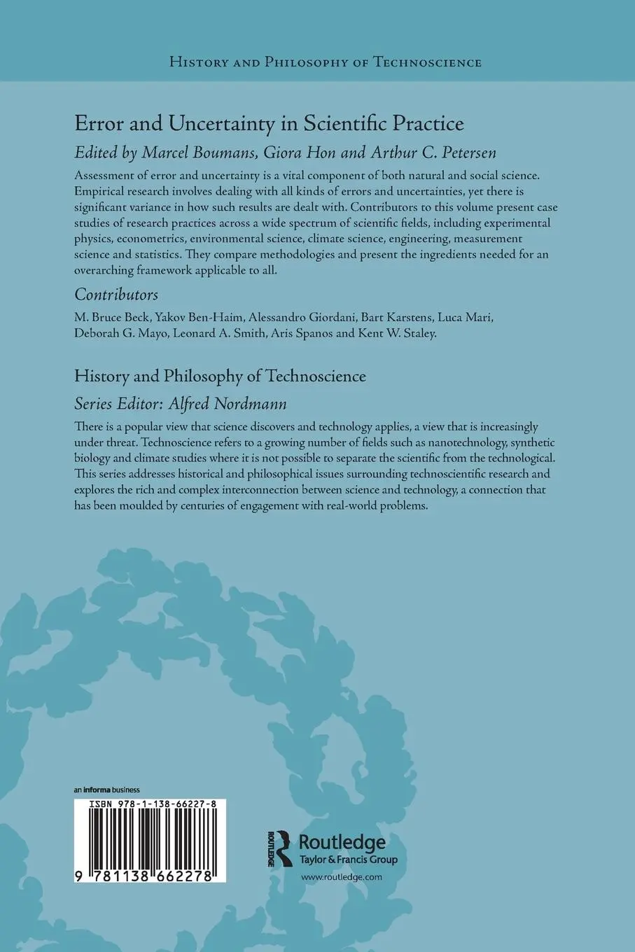 Rückseite: 9781138662278 | Error and Uncertainty in Scientific Practice | Marcel Boumans (u. a.) Rückseite: 9781138662278 | Error and Uncertainty in Scientific Practice | Marcel Boumans (u. a.)