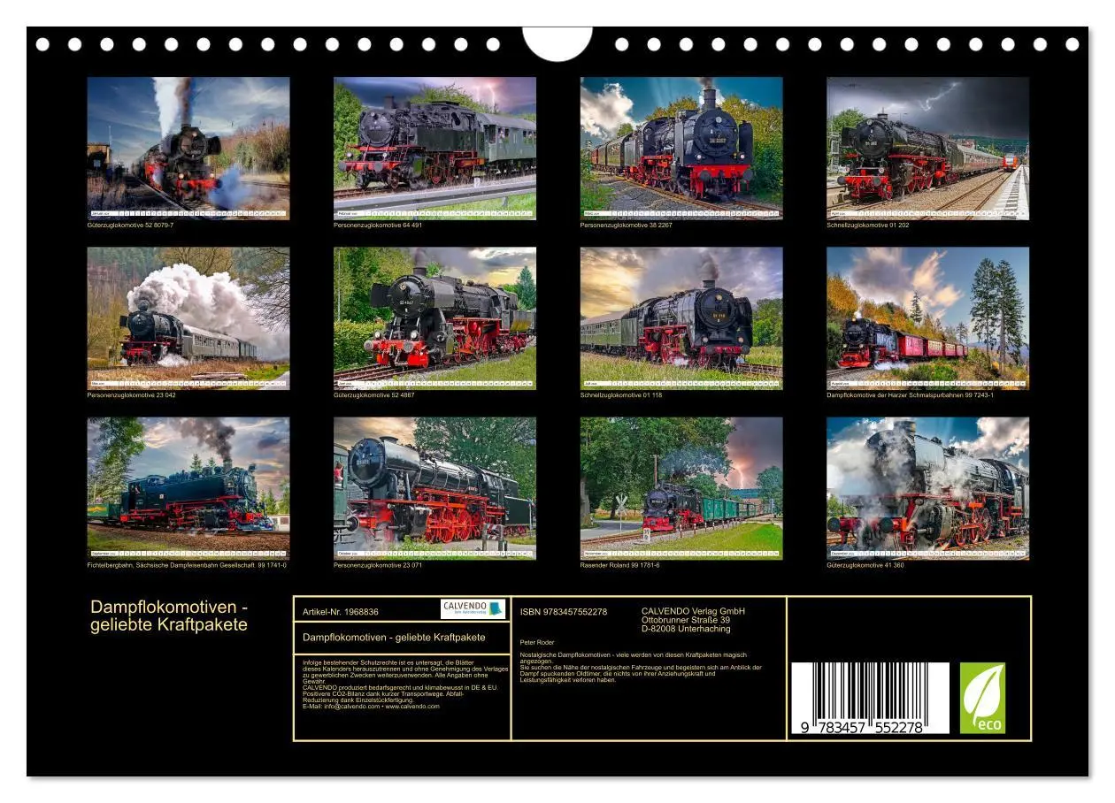 Bild: 9783457552278 | Dampflokomotiven - geliebte Kraftpakete (Wandkalender 2026 DIN A4...