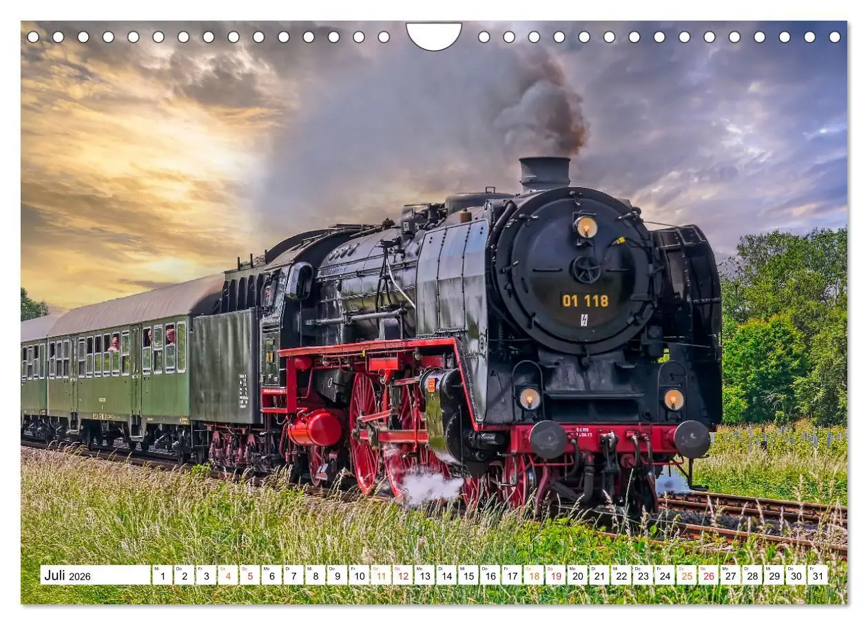 Bild: 9783457552278 | Dampflokomotiven - geliebte Kraftpakete (Wandkalender 2026 DIN A4...