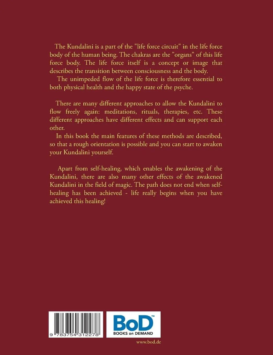 Rückseite: 9783754312278 | Kundalini for Beginners | Meditations, Contexts, Methods and Effects