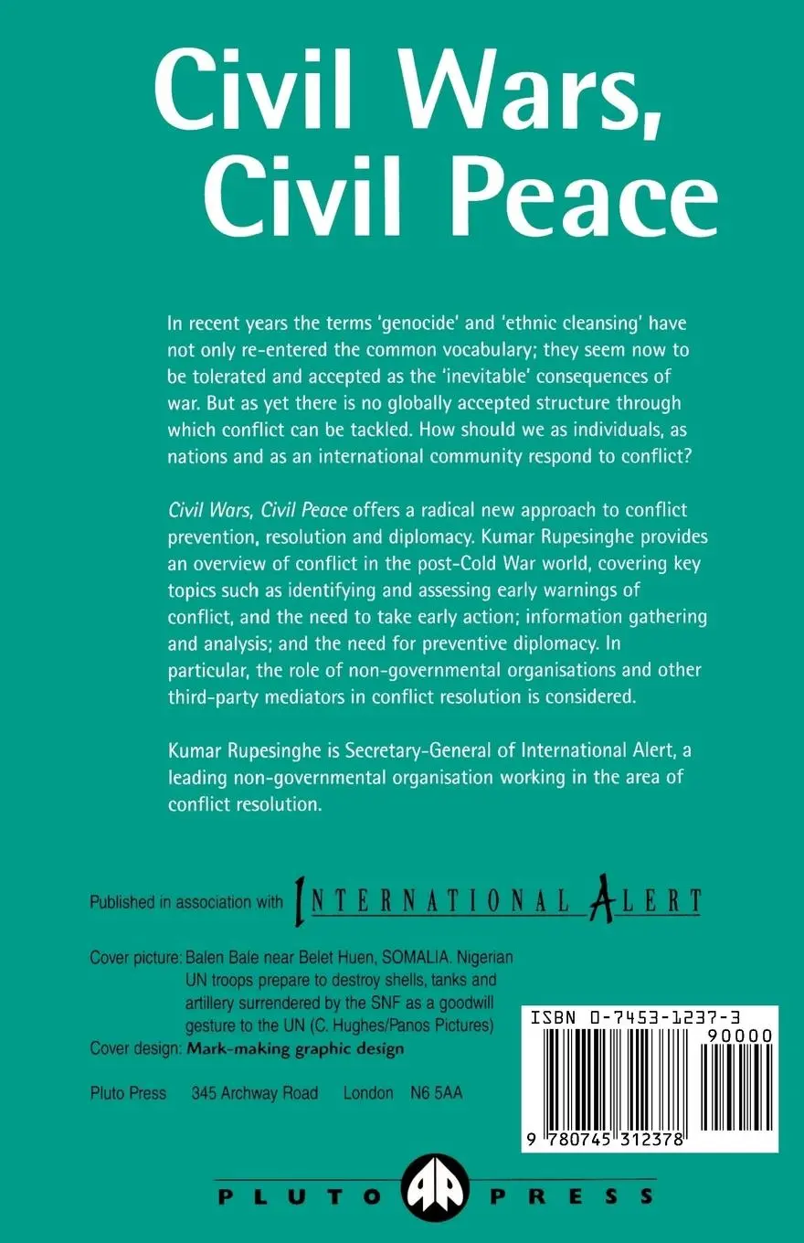 Rückseite: 9780745312378 | Civil Wars, Civil Peace | An Introduction to Conflict Resolution