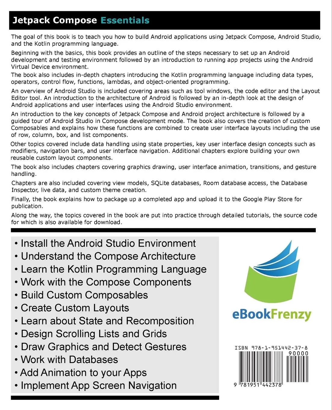 Rückseite: 9781951442378 | Jetpack Compose Essentials | Neil Smyth | Taschenbuch | Englisch