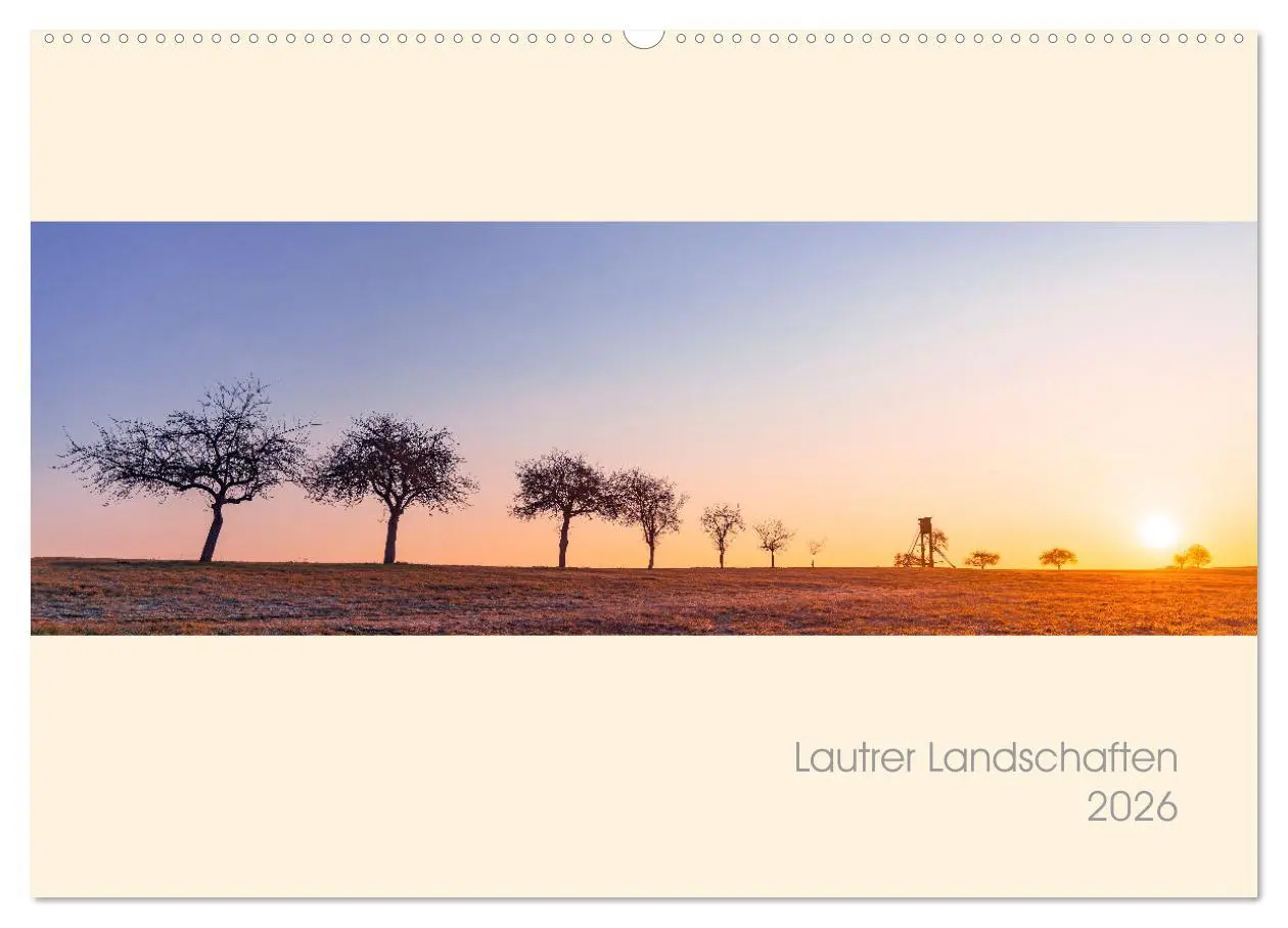 Cover: 9783457922378 | Lautrer Landschaften 2026 (Wandkalender 2026 DIN A2 quer), CALVENDO...