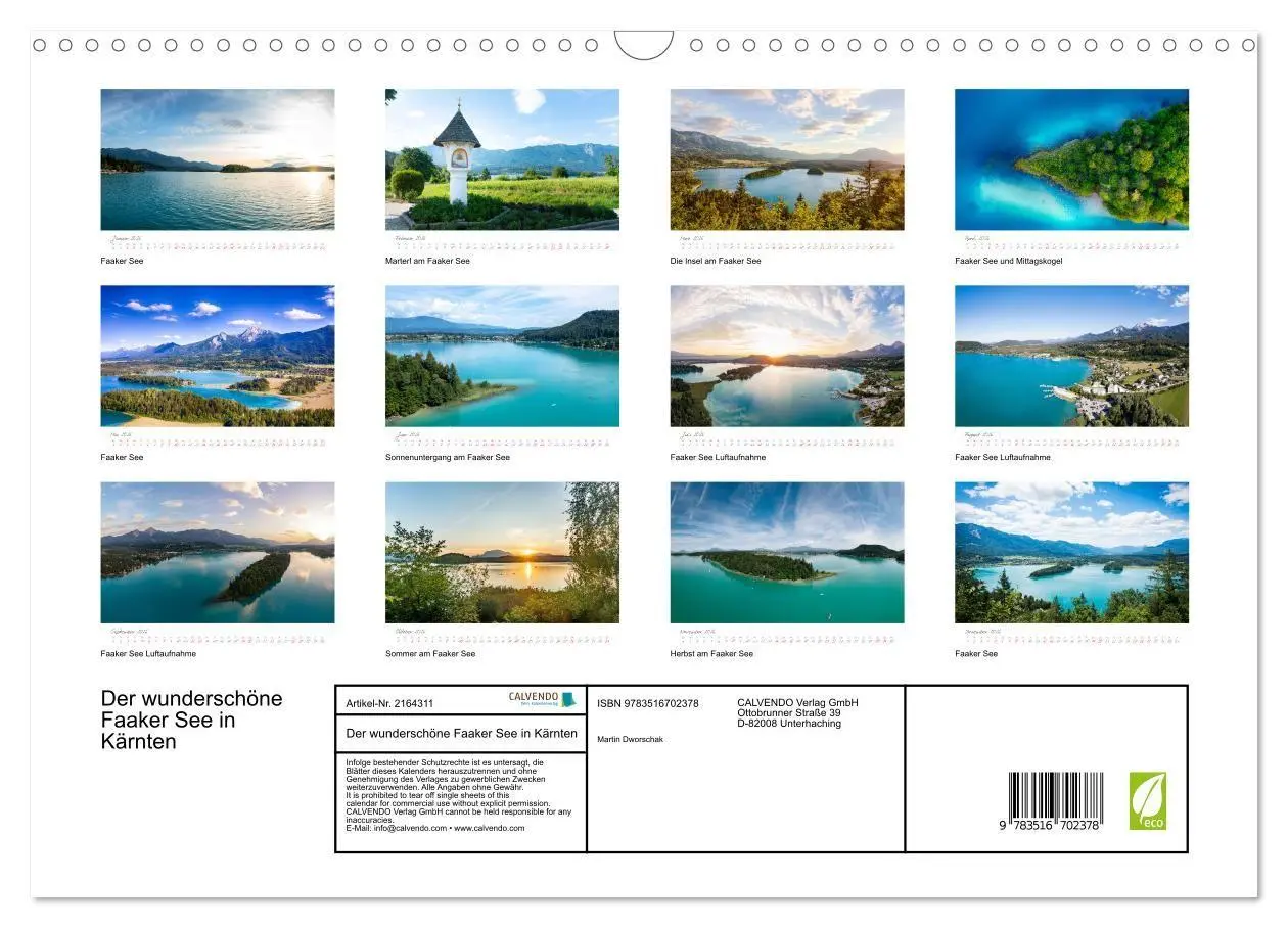 Bild: 9783516702378 | Der wunderschöne Faaker See in Kärnten (Wandkalender 2026 DIN A3...
