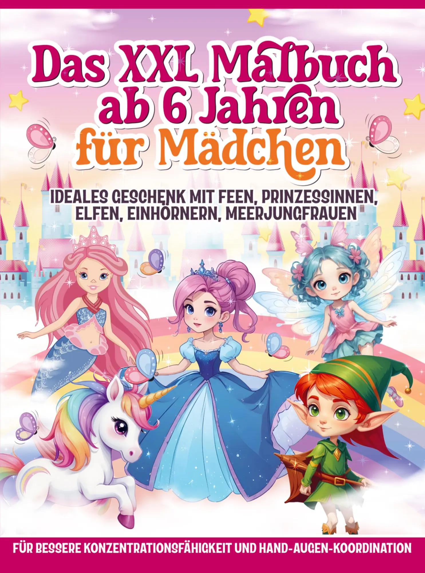 Cover: 9783910272378 | Das XXL Malbuch ab 6 Jahren für Mädchen | Bastelfreunde Ahoi | Buch