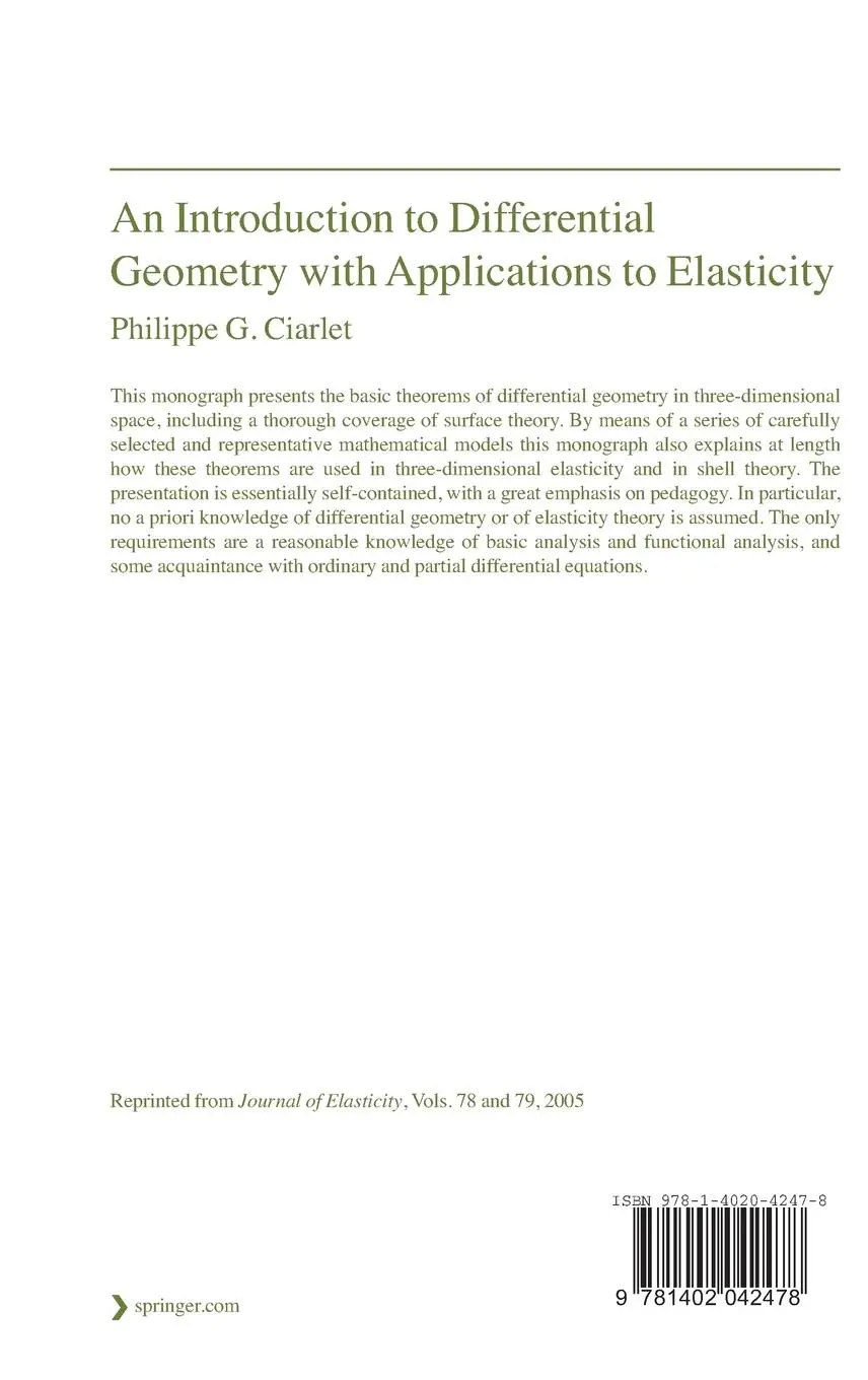 Rückseite: 9781402042478 | An Introduction to Differential Geometry with Applications to...