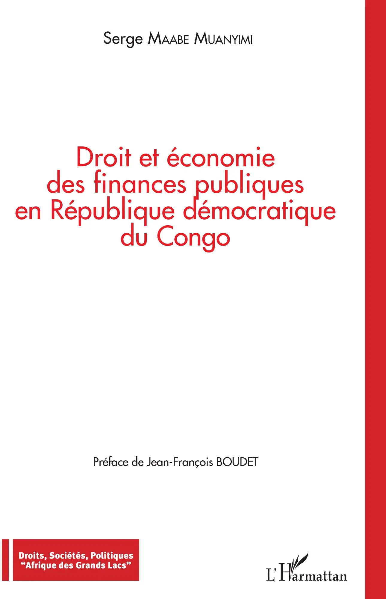 Cover: 9782343232478 | Droit et économie des finances publiques en République démocratique...