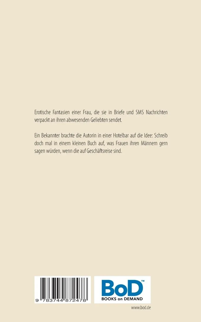 Rückseite: 9783744872478 | Briefe an Gero | Erotische Nachrichten an den Geliebten | Lilly Block