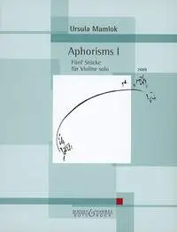 Cover: 9790202532478 | Aphorisms I | 5 Pieces | Ursula Mamlok | Buch | 2011 | Bote und Bock