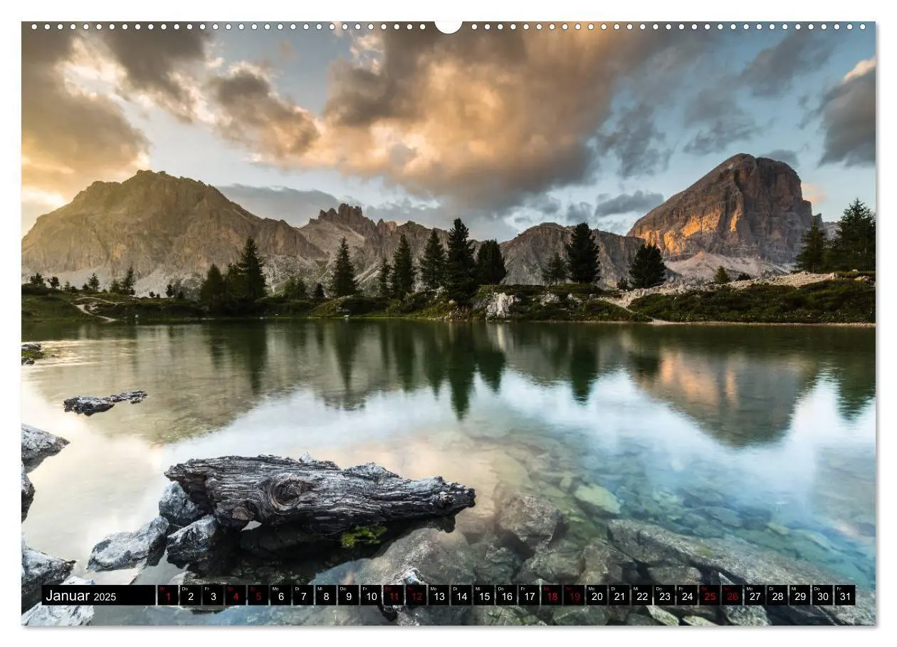 Bild: 9783435292578 | Bergseen in den Dolomiten (Wandkalender 2025 DIN A2 quer), CALVENDO...