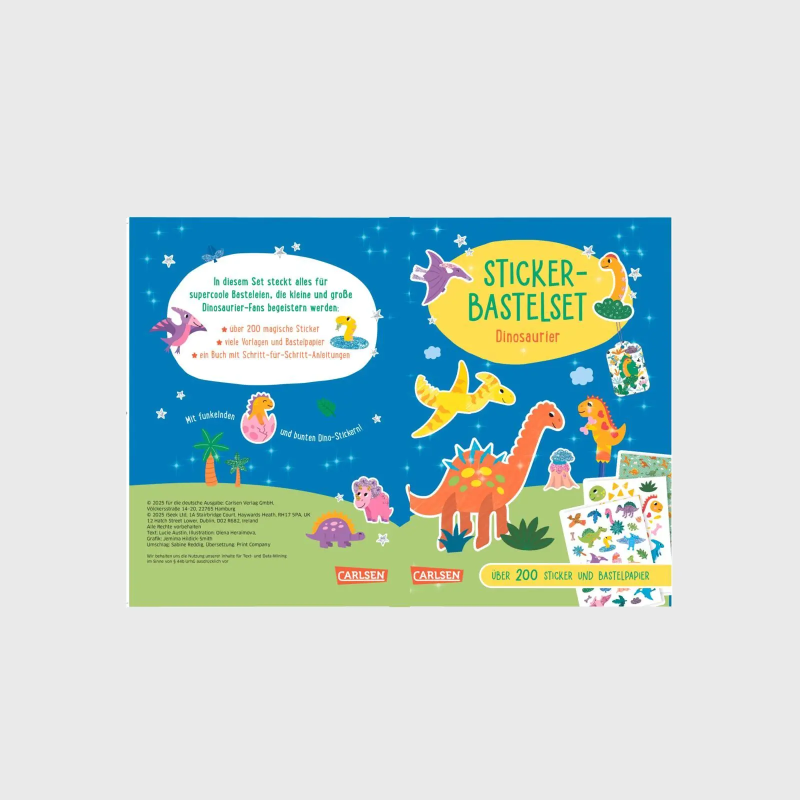 Bild: 9783551192578 | Bastelset für Kinder: Sticker-Bastelset: Dinosaurier | Anton Poitier