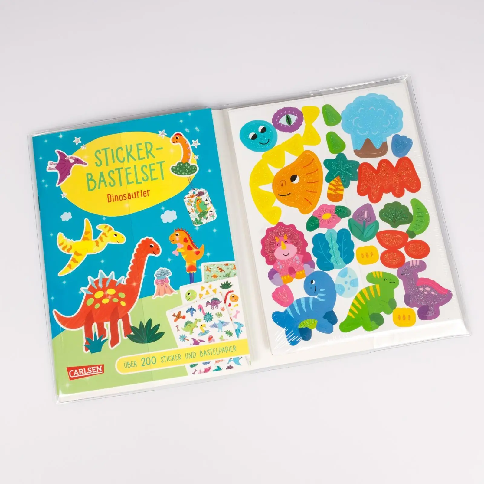 Bild: 9783551192578 | Bastelset für Kinder: Sticker-Bastelset: Dinosaurier | Anton Poitier
