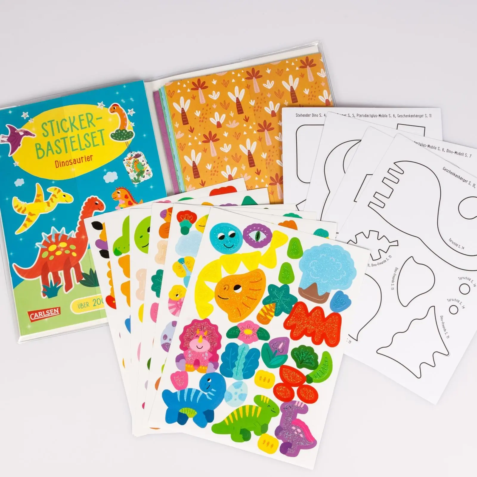 Bild: 9783551192578 | Bastelset für Kinder: Sticker-Bastelset: Dinosaurier | Anton Poitier