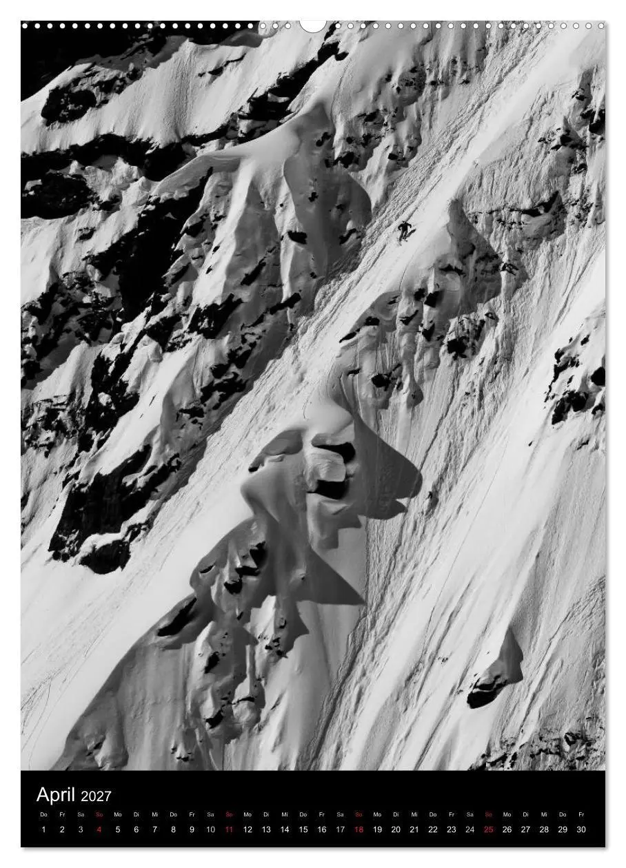 Bild: 9783594212578 | Monochrome Ski (hochwertiger Premium Wandkalender 2027 DIN A2...