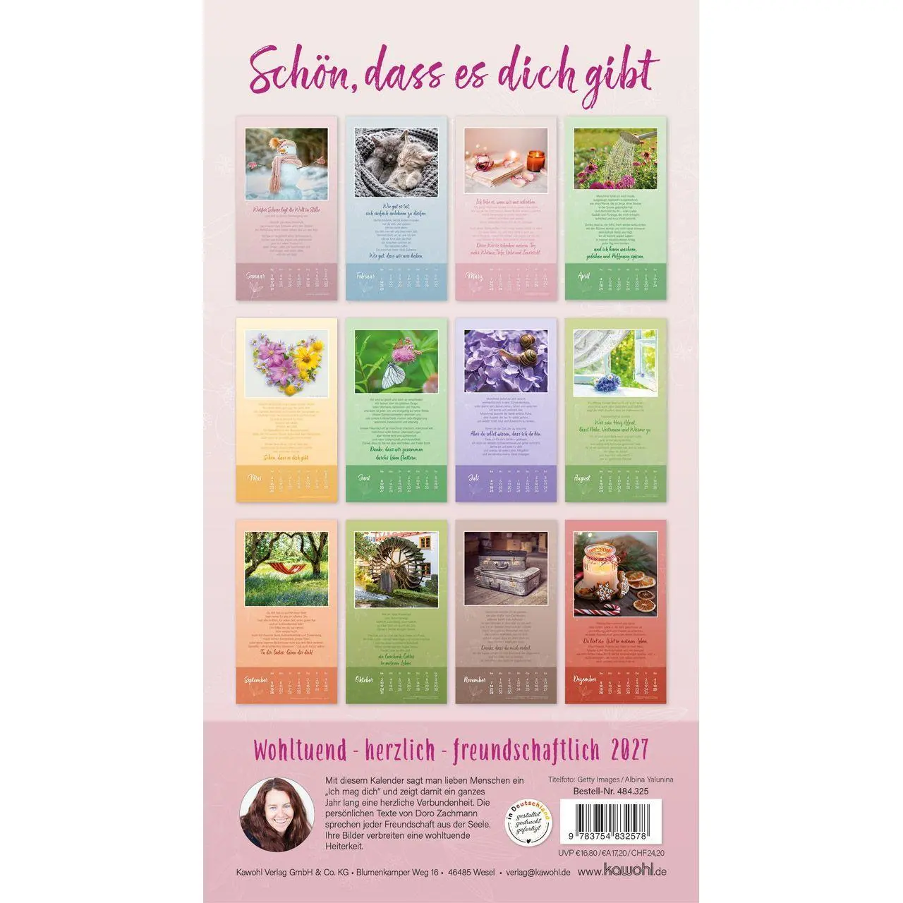Bild: 9783754832578 | Schön, dass es dich gibt 2027 | Doro Zachmann | Kalender | 14 S.