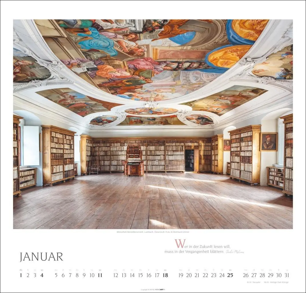 Bild: 9783839902578 | Welt der Bibliotheken Kalender 2026 | Reinhard Görner | Kalender
