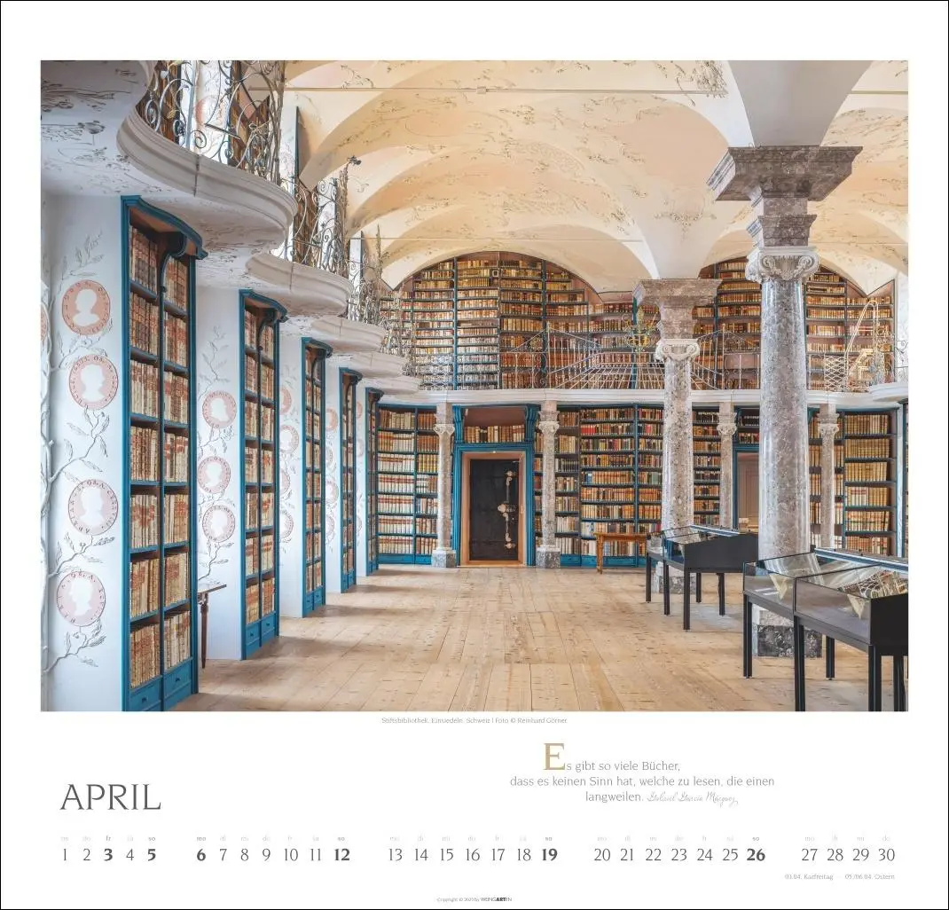 Bild: 9783839902578 | Welt der Bibliotheken Kalender 2026 | Reinhard Görner | Kalender