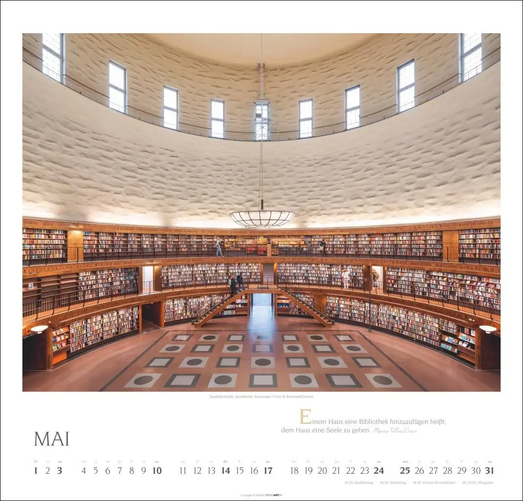 Bild: 9783839902578 | Welt der Bibliotheken Kalender 2026 | Reinhard Görner | Kalender