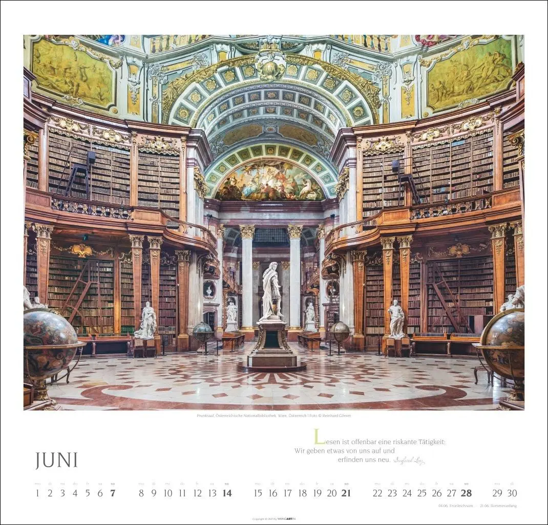 Bild: 9783839902578 | Welt der Bibliotheken Kalender 2026 | Reinhard Görner | Kalender